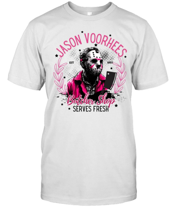 Jason Voorhees Butcher Pink Hockey Mask Slasher Halloween T- Classic Men's T-shirt