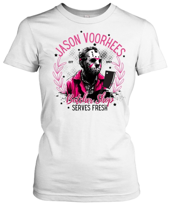 Jason Voorhees Butcher Pink Hockey Mask Slasher Halloween T- Classic Women's T-shirt