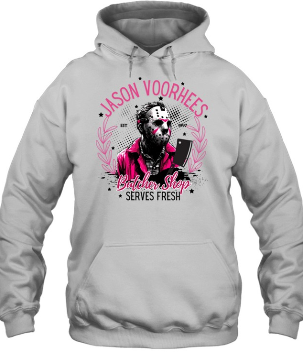 Jason Voorhees Butcher Pink Hockey Mask Slasher Halloween T- Unisex Hoodie
