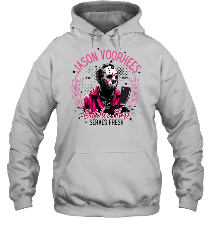 Jason Voorhees Butcher Pink Hockey Mask Slasher Halloween T- Unisex Hoodie Jason Voorhees Butcher Pink Hockey Mask Slasher Halloween T- Unisex Hoodie
