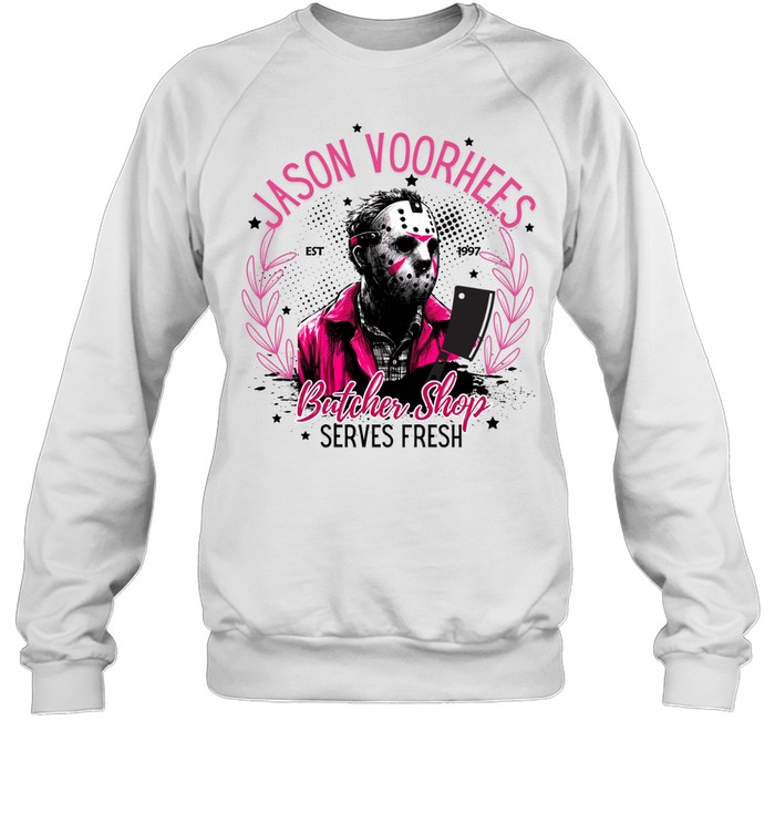 Jason Voorhees Butcher Pink Hockey Mask Slasher Halloween T- Unisex Sweatshirt Jason Voorhees Butcher Pink Hockey Mask Slasher Halloween T- Unisex Sweatshirt