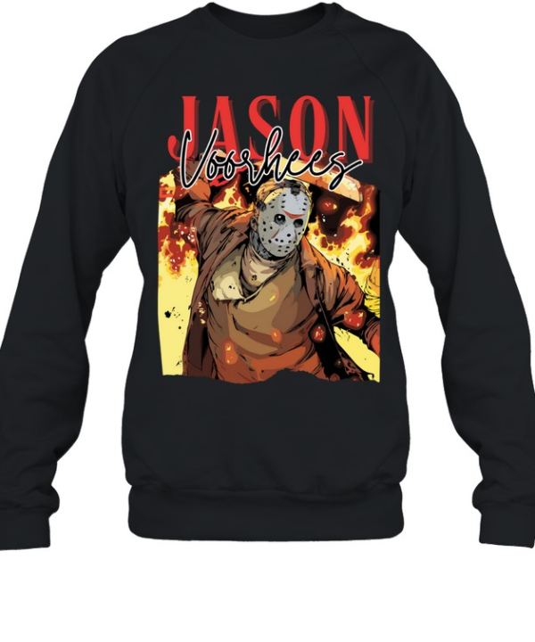 Jason Voorhees Camp Crystal Lake Horror Fire Slasher Graphic T- Unisex Sweatshirt