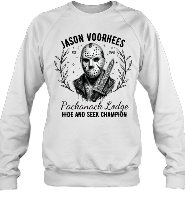 Jason Voorhees Floral Dagger Hockey Mask Slasher Halloween T- Unisex Sweatshirt