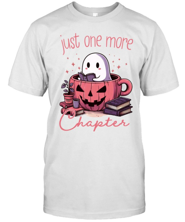 Just One More Chapter Ghost In Pumpkin Mug Halloween T- Classic Men's T-shirt