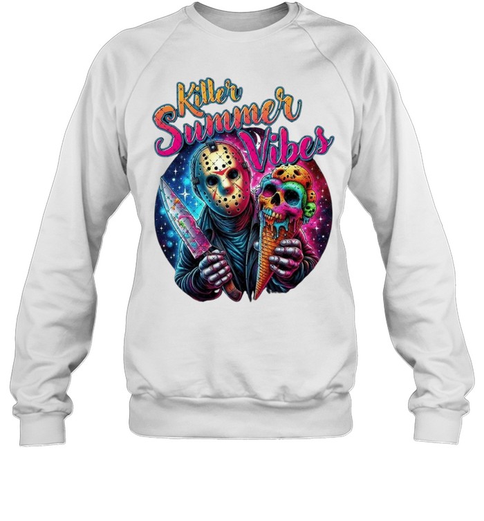 Killer Summer Vibes Jason Voorhees Ice Cream Skull Halloween Horror Unisex Sweatshirt Killer Summer Vibes Jason Voorhees Ice Cream Skull Halloween Horror Unisex Sweatshirt