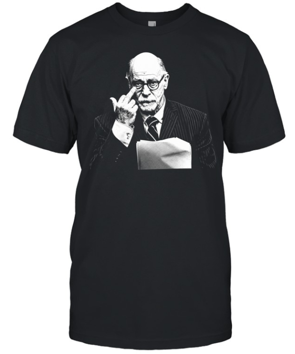 Larry David Curb Your Enthusiasm middle finger gesture portrait  Classic Men's T-shirt