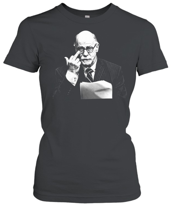 Larry David Curb Your Enthusiasm middle finger gesture portrait  Classic Women's T-shirt