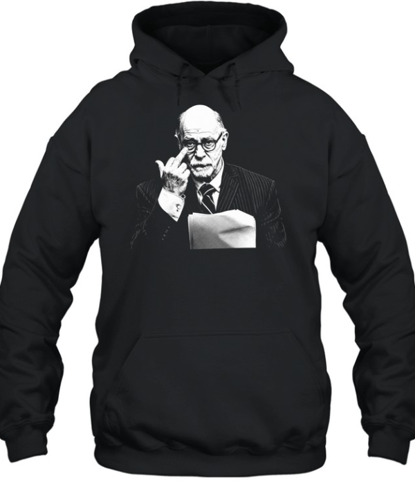 Larry David Curb Your Enthusiasm middle finger gesture portrait  Unisex Hoodie