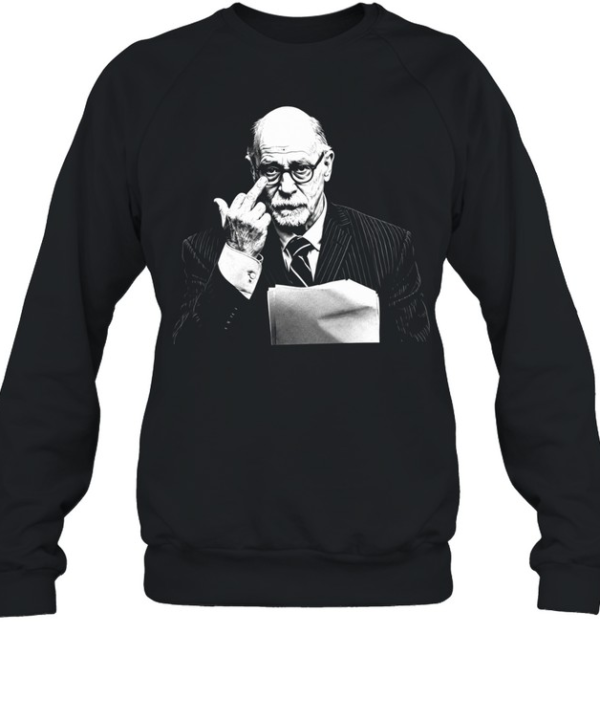 Larry David Curb Your Enthusiasm middle finger gesture portrait  Unisex Sweatshirt