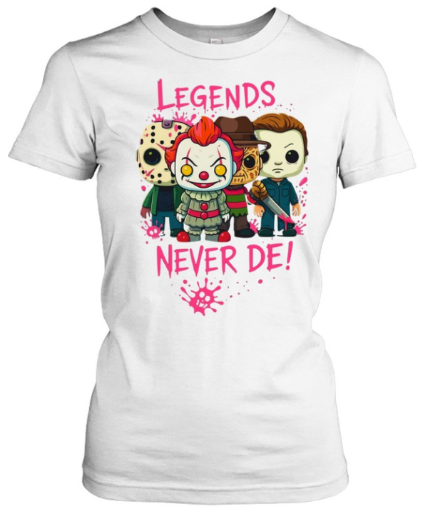 Legends Never Die Horror Slasher Chibi Figures Halloween Graphic  Classic Women's T-shirt