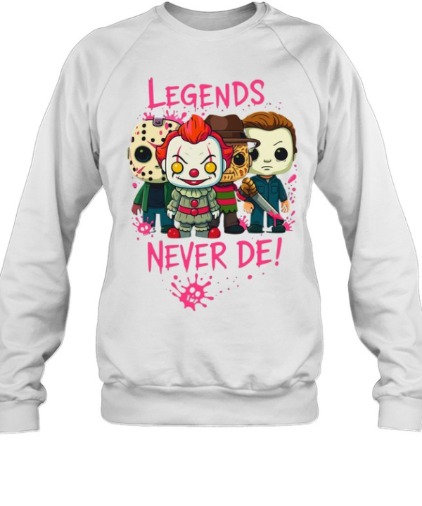 Legends Never Die Horror Slasher Chibi Figures Halloween Graphic  Unisex Sweatshirt