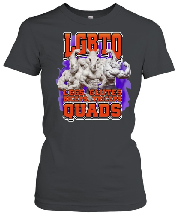 LGBTQ Legs Glutes Biceps Triceps Quads Rhino  Classic Women's T-shirt