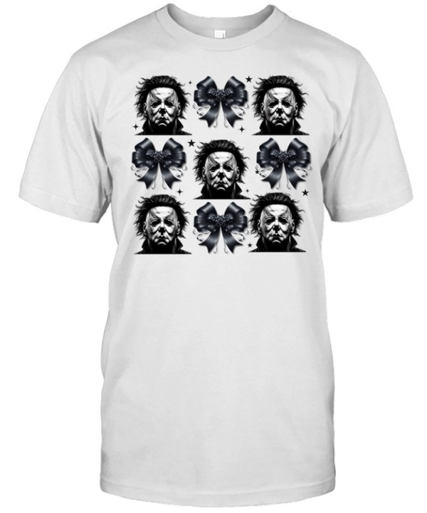 Michael Myers Black Coquette Ribbon Bow Slasher Halloween T- Classic Men's T-shirt