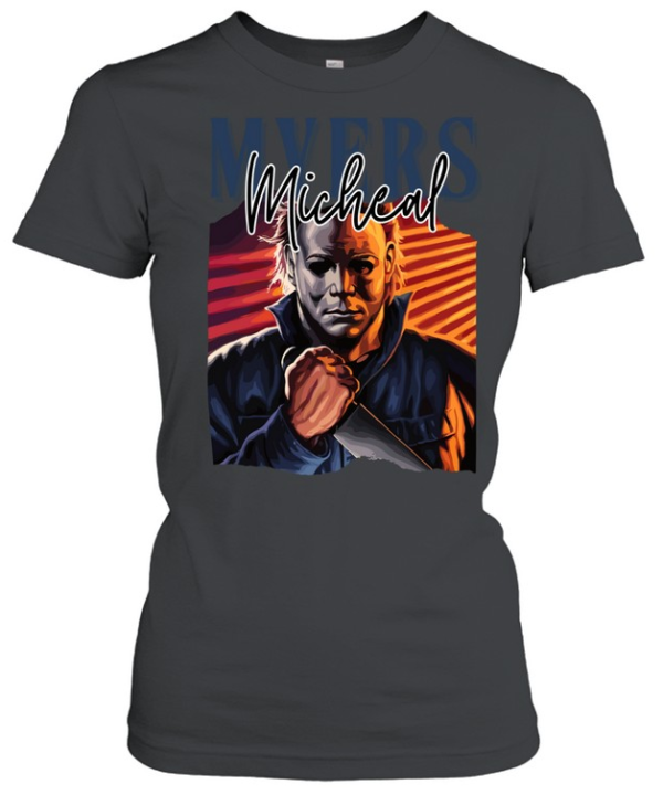Michael Myers Knife Slasher Sunset Glow Halloween Horror Graphic T- Classic Women's T-shirt