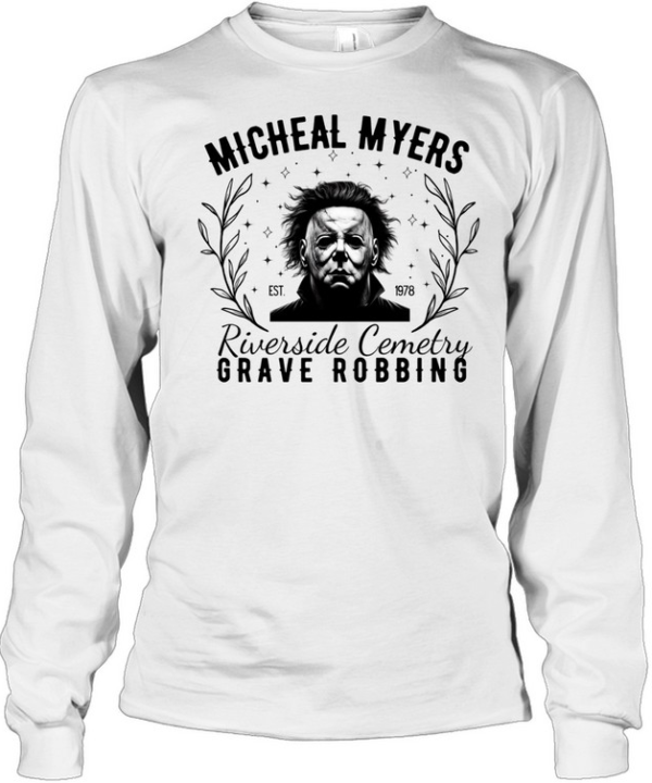 Michael Myers Masked Slasher Portrait Halloween T- Long Sleeved T-shirt