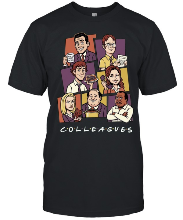 Michael Scott Dwight Schrute Jim Halpert Pam Beesly The Office Colleagues  Classic Men's T-shirt