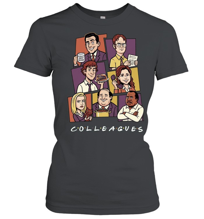 Michael Scott Dwight Schrute Jim Halpert Pam Beesly The Office Colleagues Classic Women's T-shirt