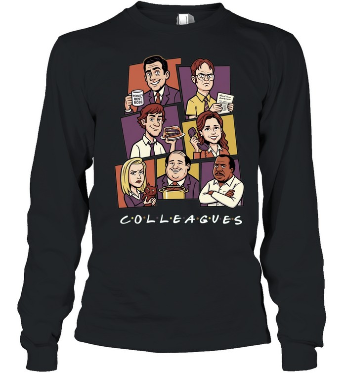 Michael Scott Dwight Schrute Jim Halpert Pam Beesly The Office Colleagues Long Sleeved T-shirt
