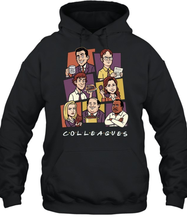 Michael Scott Dwight Schrute Jim Halpert Pam Beesly The Office Colleagues Unisex Hoodie