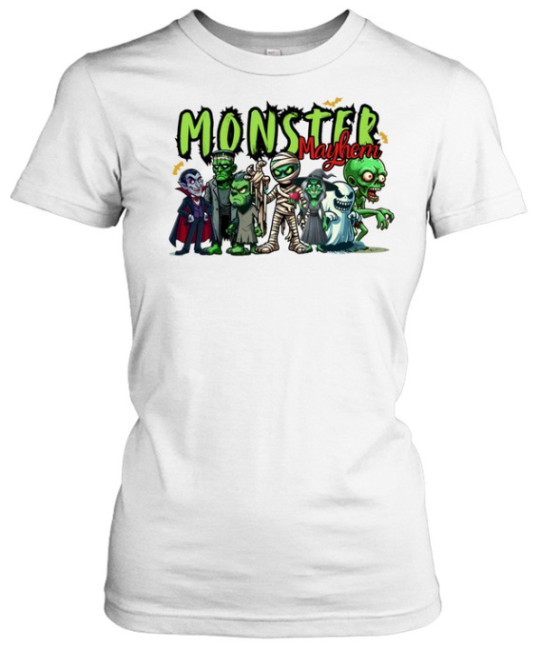 Monster Mayhem Classic Halloween Creatures Squad T- Classic Women's T-shirt