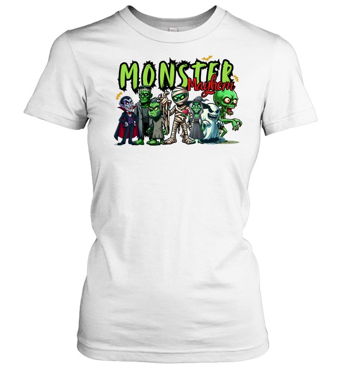 Monster Mayhem Classic Halloween Creatures Squad T- Classic Women's T-shirt