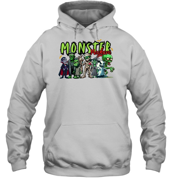 Monster Mayhem Classic Halloween Creatures Squad T- Unisex Hoodie Monster Mayhem Classic Halloween Creatures Squad T- Unisex Hoodie