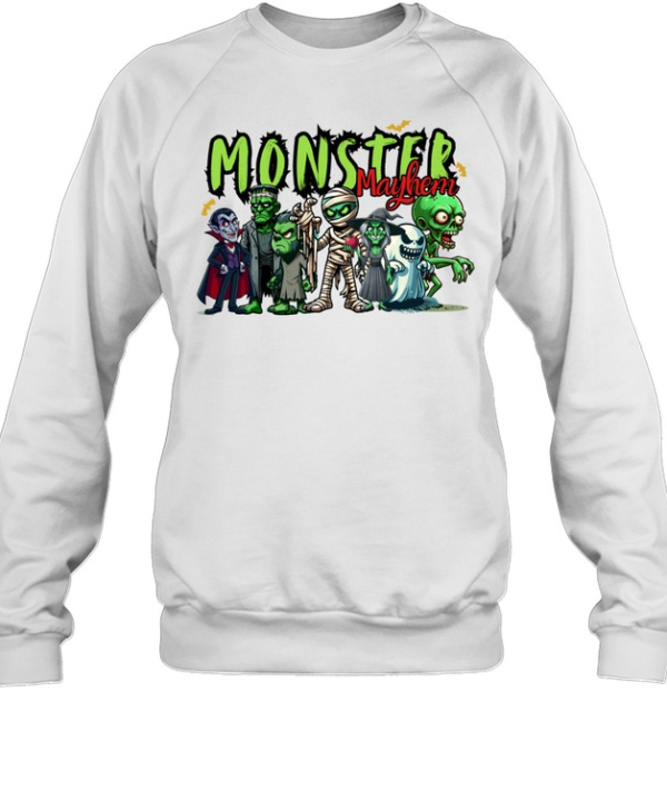 Monster Mayhem Classic Halloween Creatures Squad T- Unisex Sweatshirt