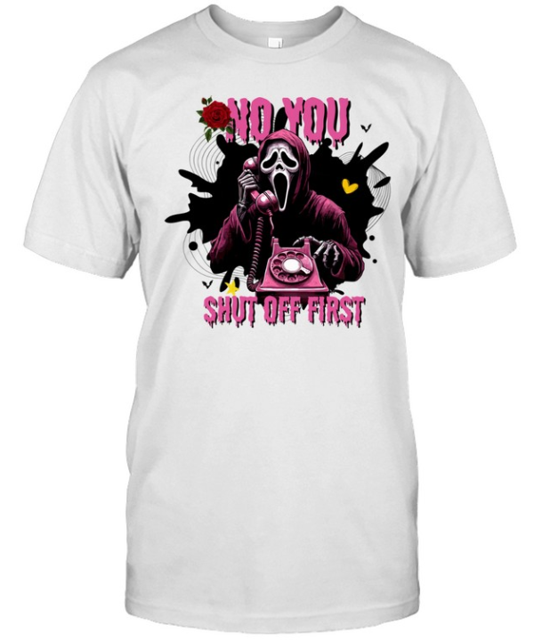 No You Hang Up Ghostface Rotary Phone Slasher Halloween T- Classic Men's T-shirt