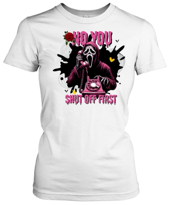 No You Hang Up Ghostface Rotary Phone Slasher Halloween T- Classic Women's T-shirt