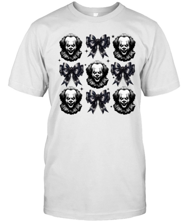 Pennywise Evil Clown Black Coquette Ribbon Bow Halloween T- Classic Men's T-shirt