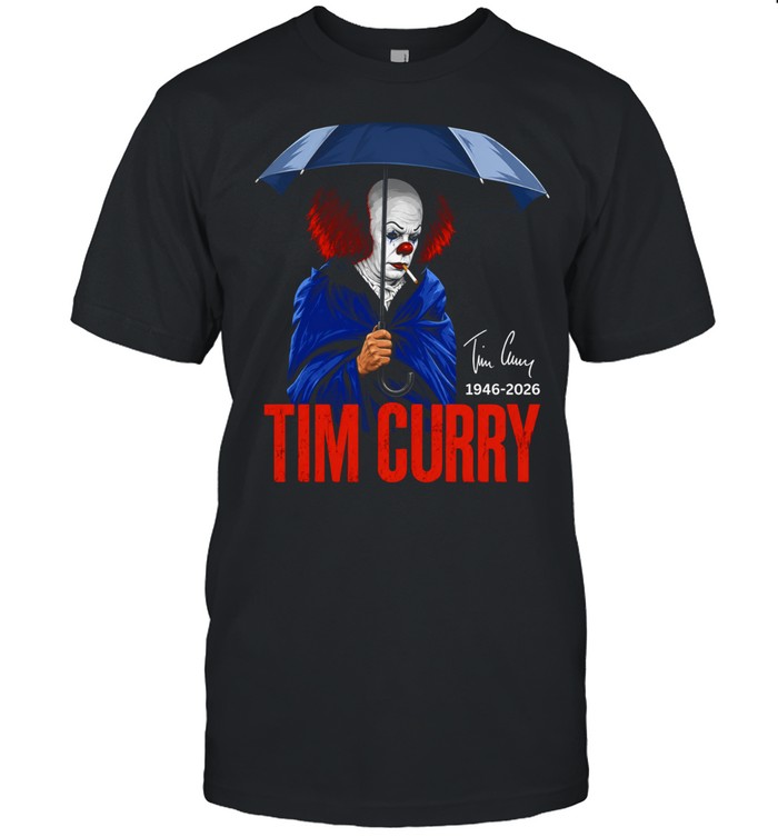 Pennywise IT Tim Curry 1946 2026 Memorial tribute fan art actor horror film Classic Men's T-shirt Pennywise IT Tim Curry 1946 2026 Memorial tribute fan art actor horror film Classic Men's T-shirt
