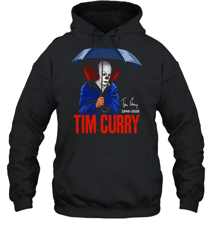 Pennywise IT Tim Curry 1946 2026 Memorial tribute fan art actor horror film Unisex Hoodie Pennywise IT Tim Curry 1946 2026 Memorial tribute fan art actor horror film Unisex Hoodie