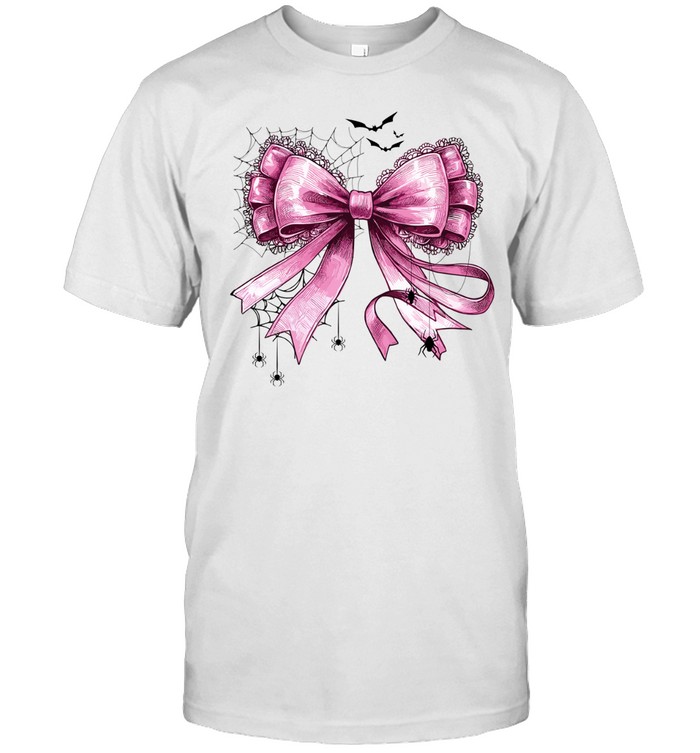 Pink Coquette Bow Spider Web Lace Ribbon Halloween T- Classic Men's T-shirt Pink Coquette Bow Spider Web Lace Ribbon Halloween T- Classic Men's T-shirt