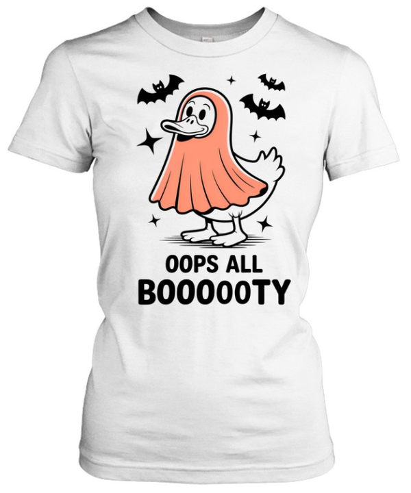 Pink Ghost Silhouette Minimalist Aesthetic Halloween T- Classic Women's T-shirt