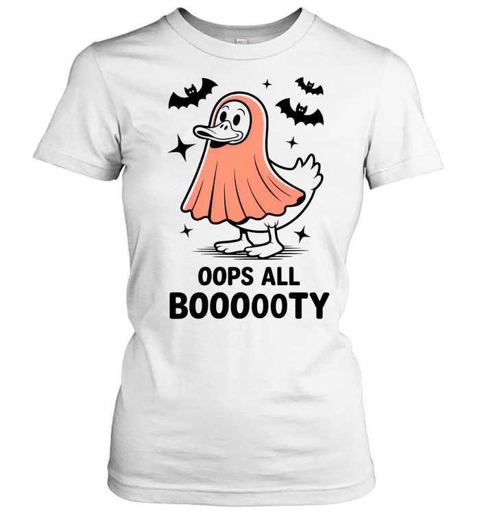 Pink Ghost Silhouette Minimalist Aesthetic Halloween T- Classic Women's T-shirt