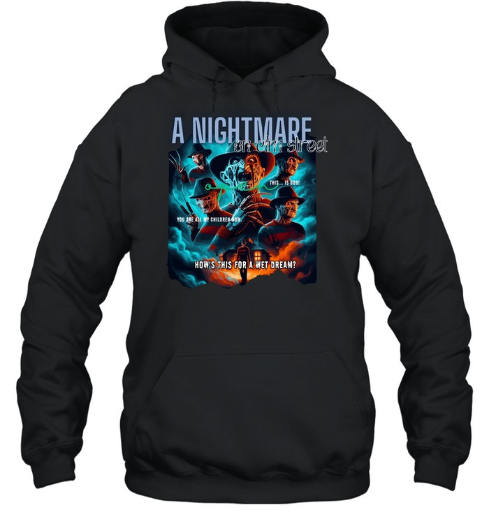 Retro A Nightmare On Elm Street Graphic Tee Freddy Claw Glove Horror Movie Spooky Unisex Hoodie Retro A Nightmare On Elm Street Graphic Tee Freddy Claw Glove Horror Movie Spooky Unisex Hoodie
