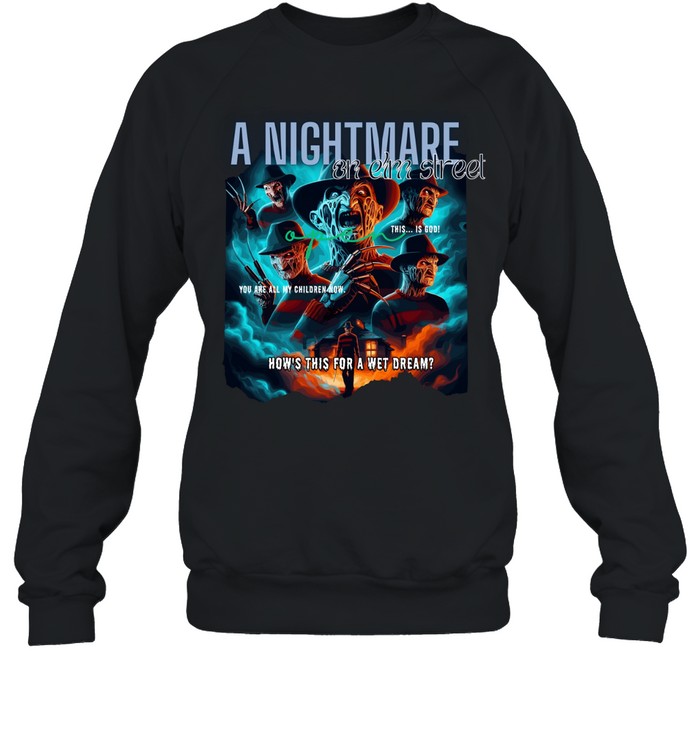 Retro A Nightmare On Elm Street Graphic Tee Freddy Claw Glove Horror Movie Spooky Unisex Sweatshirt Retro A Nightmare On Elm Street Graphic Tee Freddy Claw Glove Horror Movie Spooky Unisex Sweatshirt