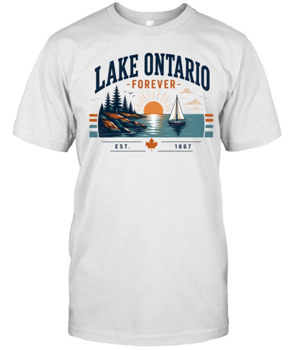 Retro Lake Vacation Graphic Classic Men's T-shirt