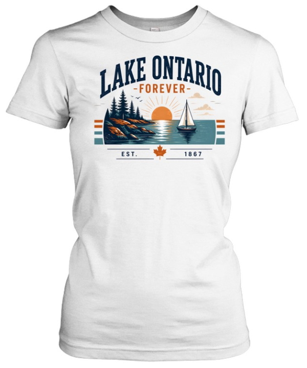Retro Lake Vacation Graphic  Classic Women's T-shirt