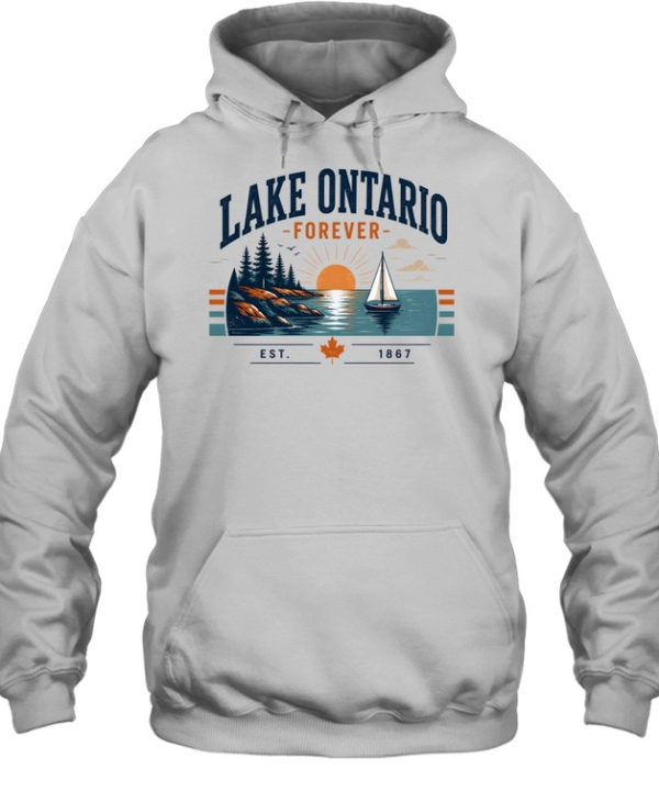 Retro Lake Vacation Graphic Unisex Hoodie