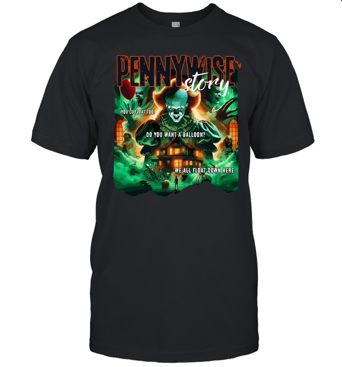 Retro Pennywise Story Graphic Tee Scary Clown Red Balloon Horror Movie Spooky Classic Men's T-shirt Retro Pennywise Story Graphic Tee Scary Clown Red Balloon Horror Movie Spooky Classic Men's T-shirt