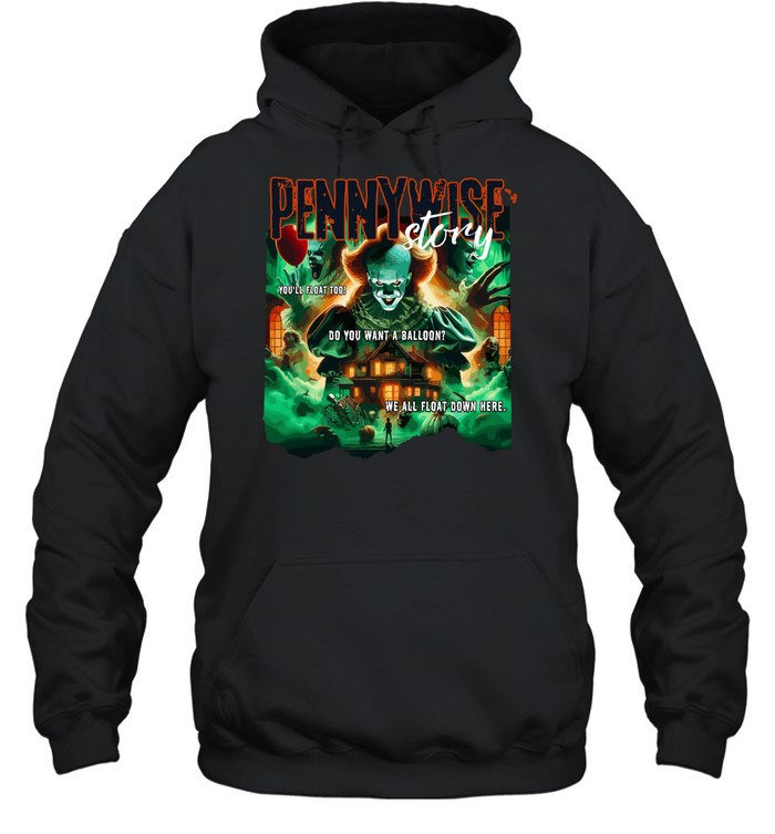 Retro Pennywise Story Graphic Tee Scary Clown Red Balloon Horror Movie Spooky Unisex Hoodie Retro Pennywise Story Graphic Tee Scary Clown Red Balloon Horror Movie Spooky Unisex Hoodie