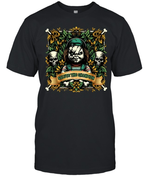 Salute The Champion Chucky Killer Doll Horror Halloween  Classic Men's T-shirt