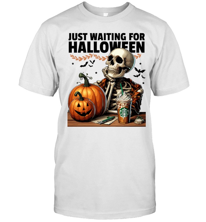 Skeleton Drinking Iced Coffee Pumpkins Fall Halloween T- Classic Men's T-shirt Skeleton Drinking Iced Coffee Pumpkins Fall Halloween T- Classic Men's T-shirt