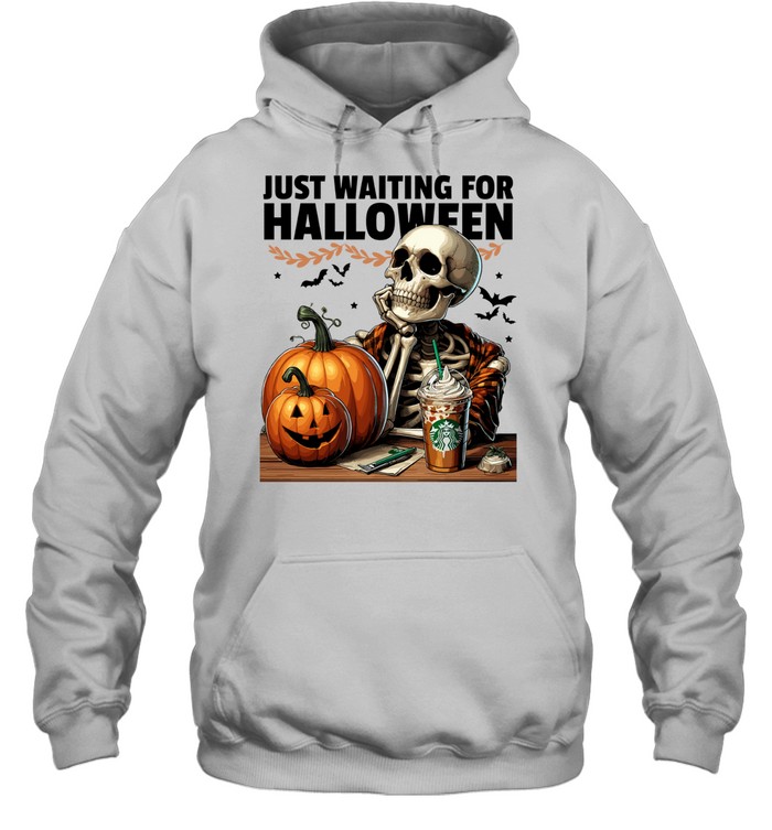 Skeleton Drinking Iced Coffee Pumpkins Fall Halloween T- Unisex Hoodie Skeleton Drinking Iced Coffee Pumpkins Fall Halloween T- Unisex Hoodie