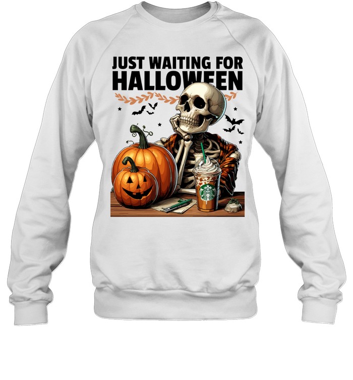 Skeleton Drinking Iced Coffee Pumpkins Fall Halloween T- Unisex Sweatshirt Skeleton Drinking Iced Coffee Pumpkins Fall Halloween T- Unisex Sweatshirt