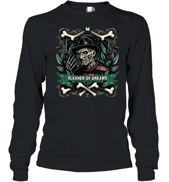 Slasher Of Dreams Freddy Krueger Horror Nightmare Graphic T- Long Sleeved T-shirt