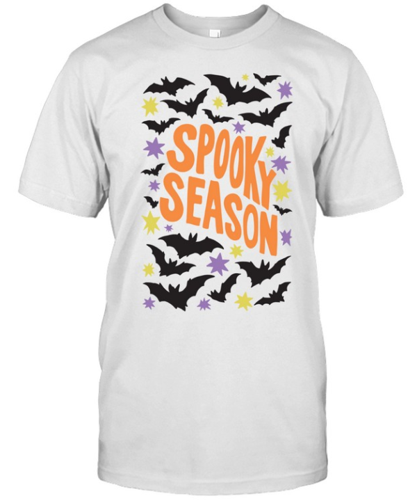 Spooky Season Flying Bats Stars Halloween T- Classic Men's T-shirt