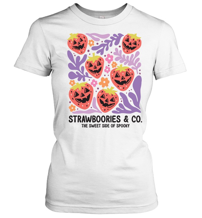 Strawboories And Co Sweet Side Of Spooky Halloween T- Classic Women's T-shirt