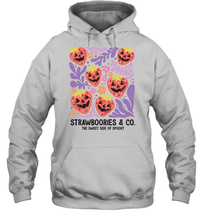 Strawboories And Co Sweet Side Of Spooky Halloween T- Unisex Hoodie Strawboories And Co Sweet Side Of Spooky Halloween T- Unisex Hoodie